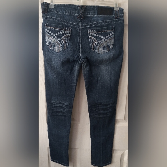 twenty-one Black Low Rise Blue Denim Jeans 9/10 R - Picture 5 of 5